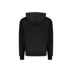 Schwarzer Baumwoll-Hoodie