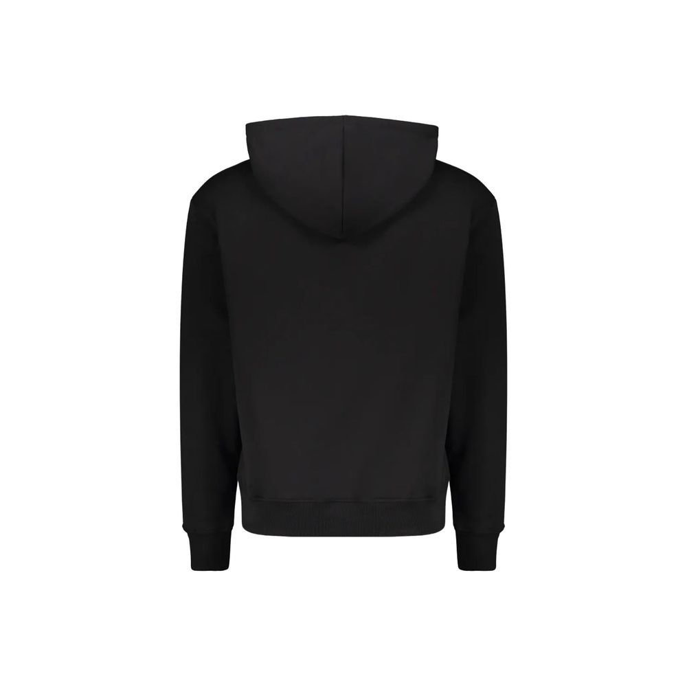 Schwarzer Baumwoll-Hoodie