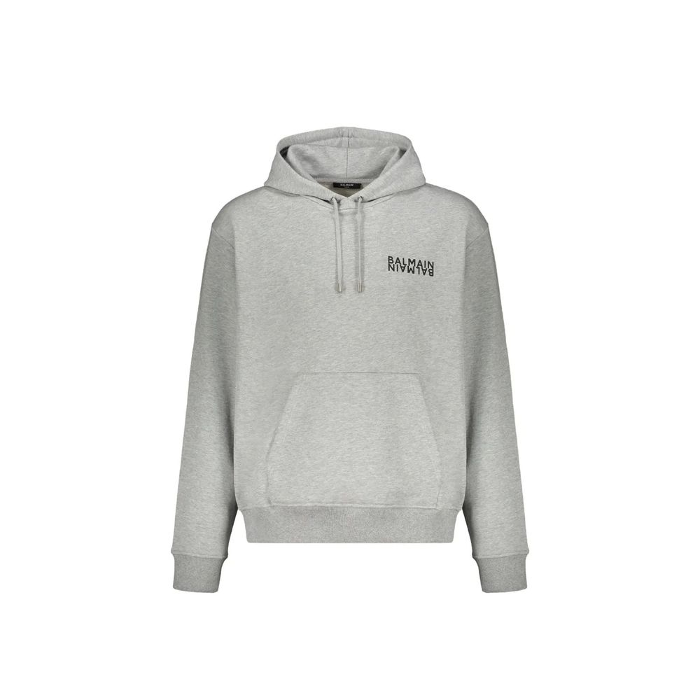 Grauer Baumwoll-Hoodie