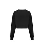 Schwarzer Baumwoll-Sweatshirt