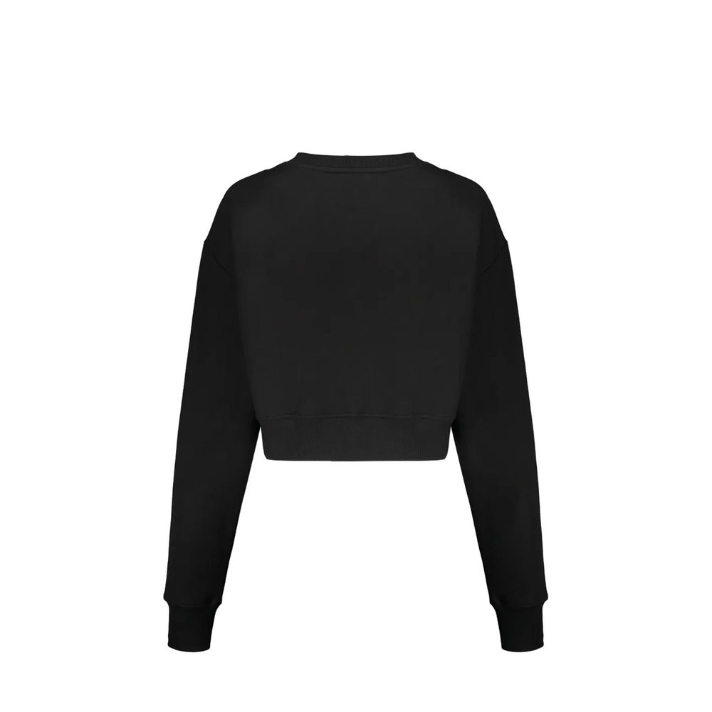 Schwarzer Baumwoll-Sweatshirt