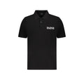 Schwarzes Baumwoll-Poloshirt