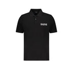 Schwarzes Baumwoll-Poloshirt