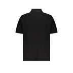 Schwarzes Baumwoll-Poloshirt