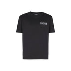Schwarzes Baumwoll-T-Shirt