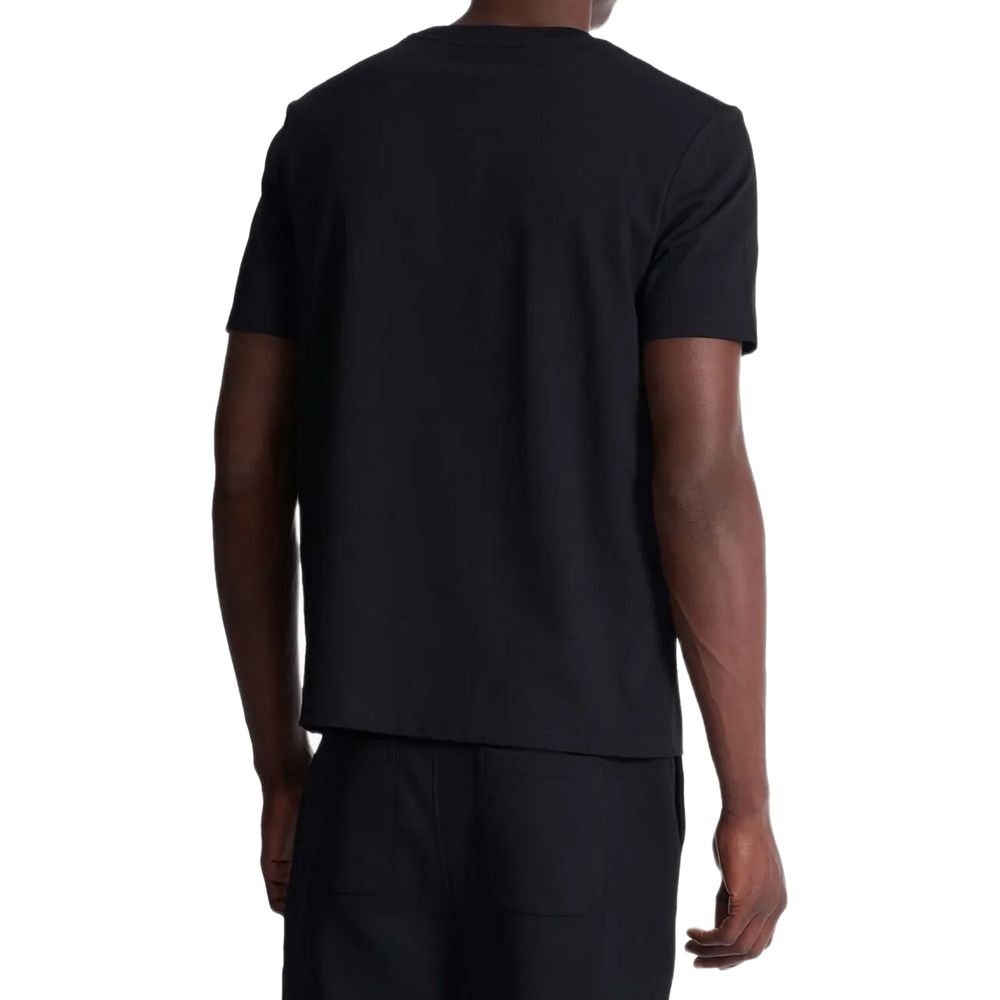 Schwarzes Baumwoll-T-Shirt