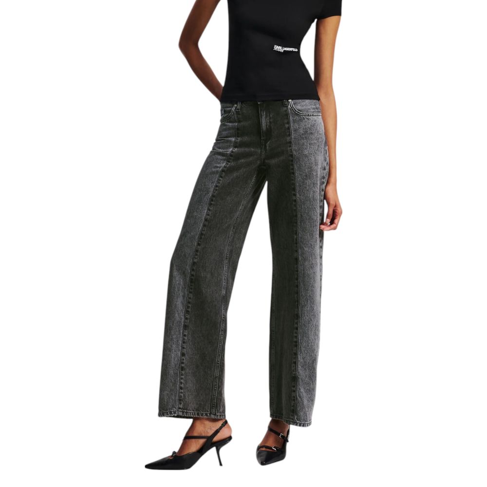 Schwarze Baumwolljeans im Relaxed Fit