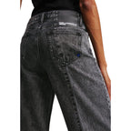 Schwarze Baumwolljeans im Relaxed Fit