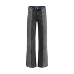 Schwarze Baumwolljeans im Relaxed Fit