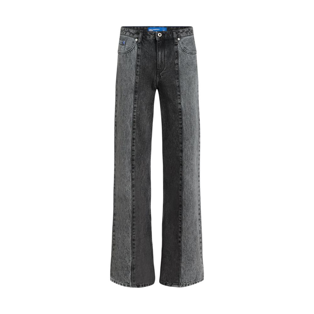 Schwarze Baumwolljeans im Relaxed Fit