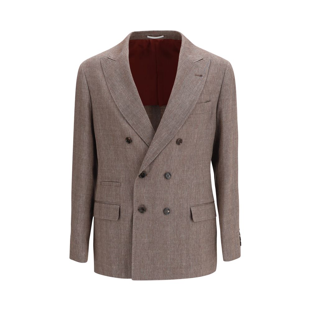 Brauner Leinenblazer
