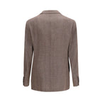 Brauner Leinenblazer