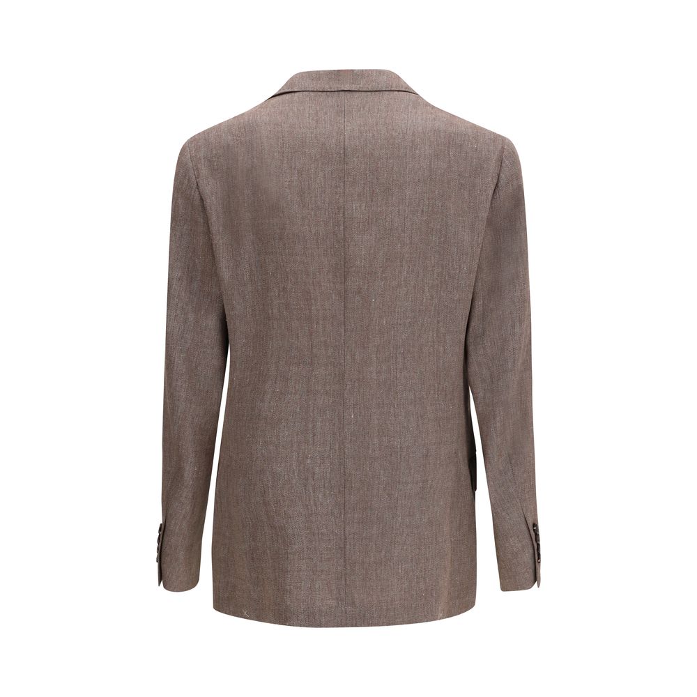 Brauner Leinenblazer