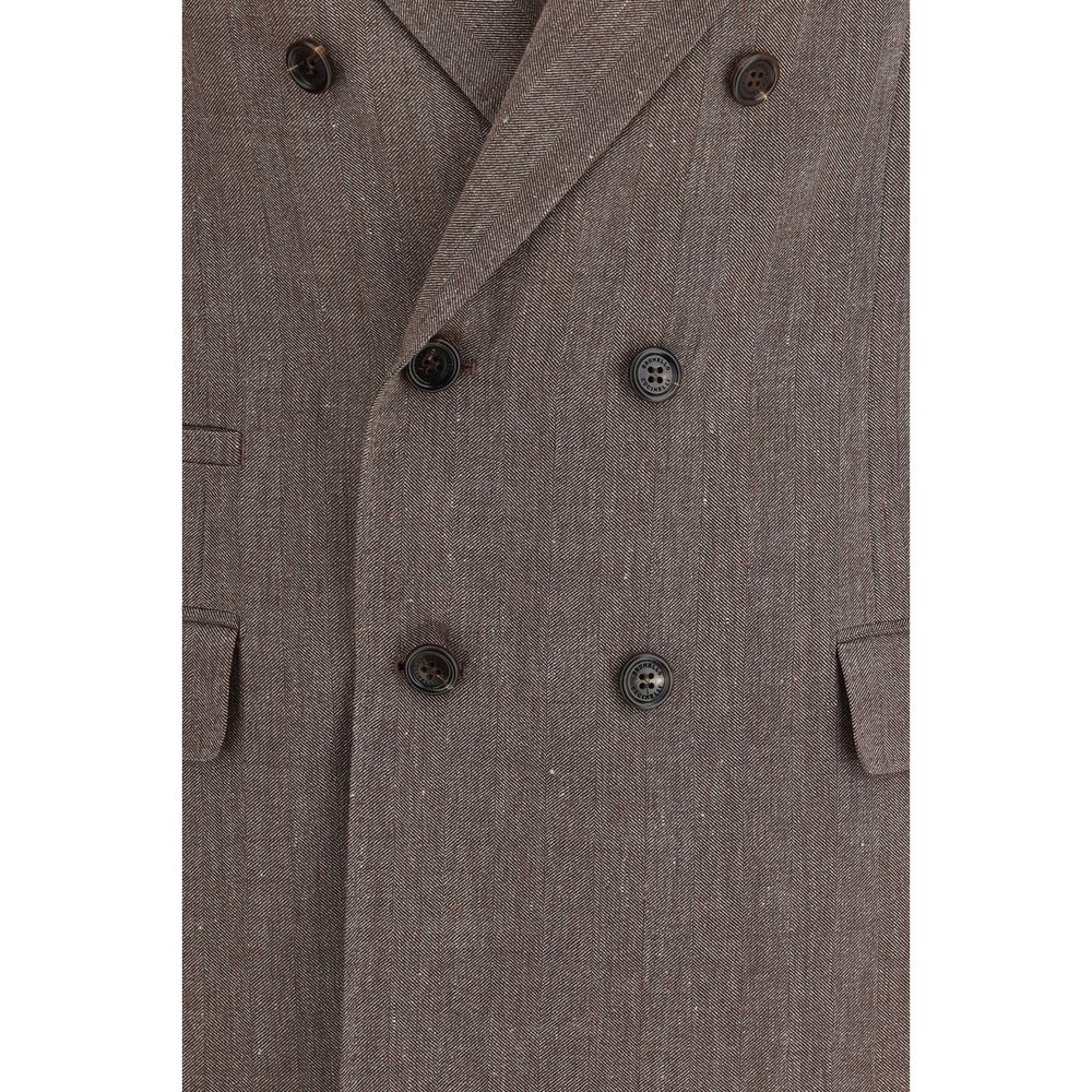 Brauner Leinenblazer