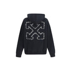 Schwarzer Baumwoll-Sweatshirt