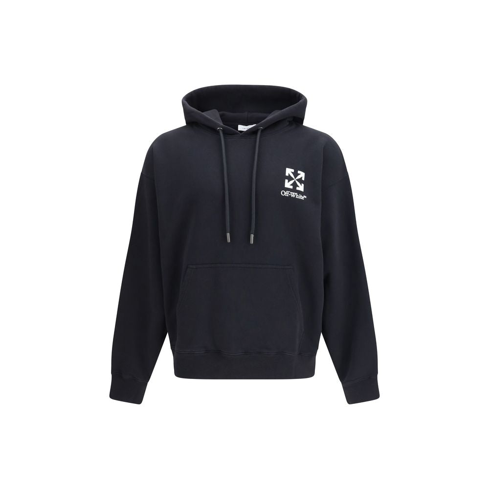 Schwarzer Baumwoll-Sweatshirt