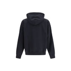 Schwarzer Baumwoll-Sweatshirt