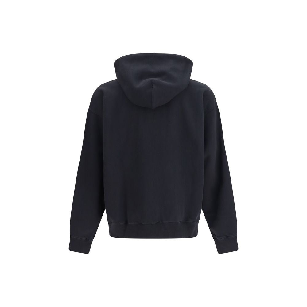 Schwarzer Baumwoll-Sweatshirt