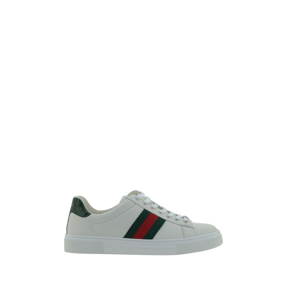 Weiße Low-Top-Sneaker aus Kalbsleder Bos Taurus Gucci