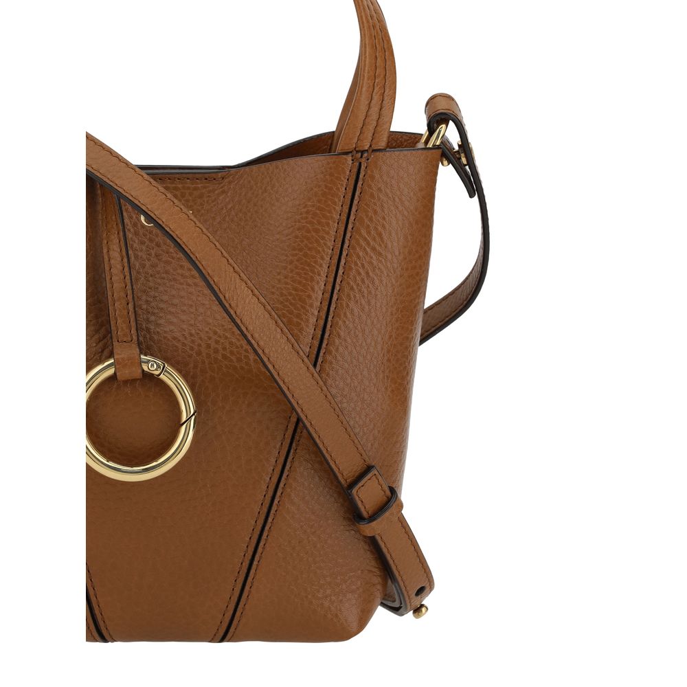 Braune Kalbsleder Bos Taurus Schultertasche