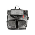 Schwarzer Mini-Rucksack aus Polyurethan für Damen