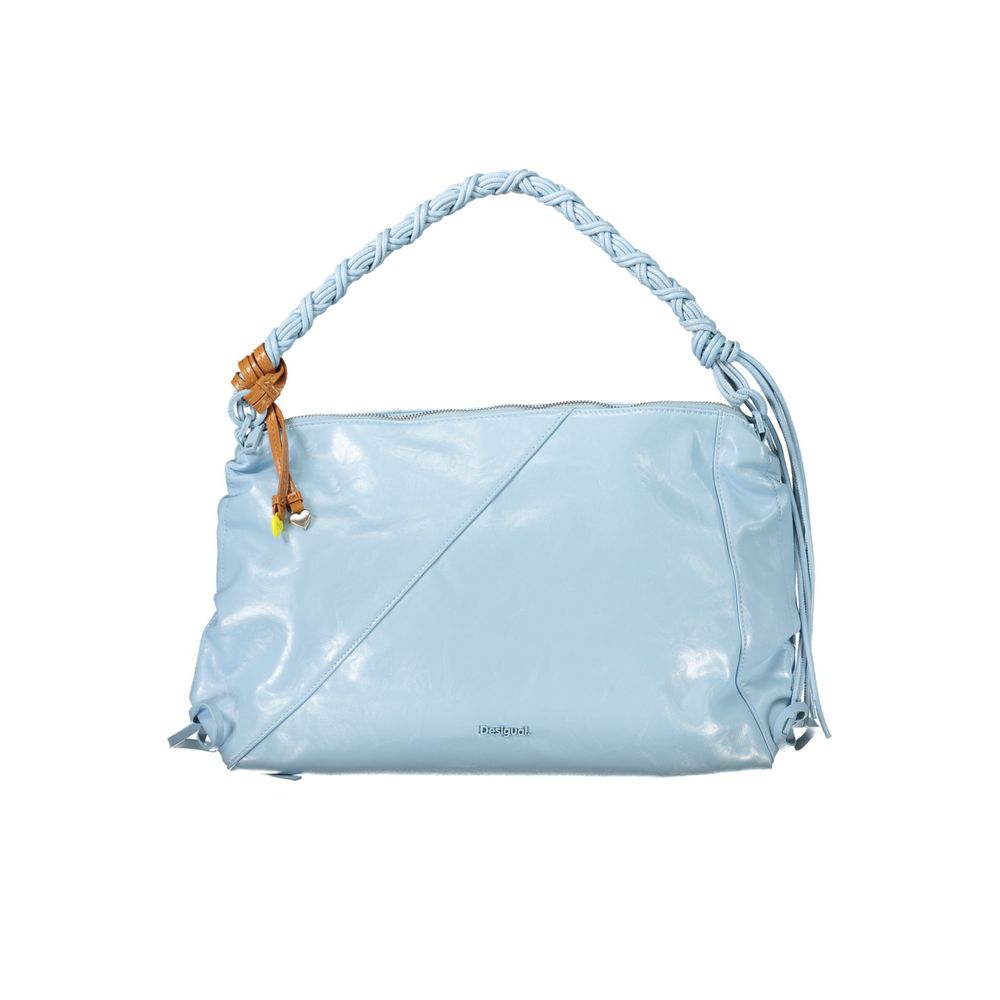 Handtasche aus Polyurethan in Azzurro für Damen
