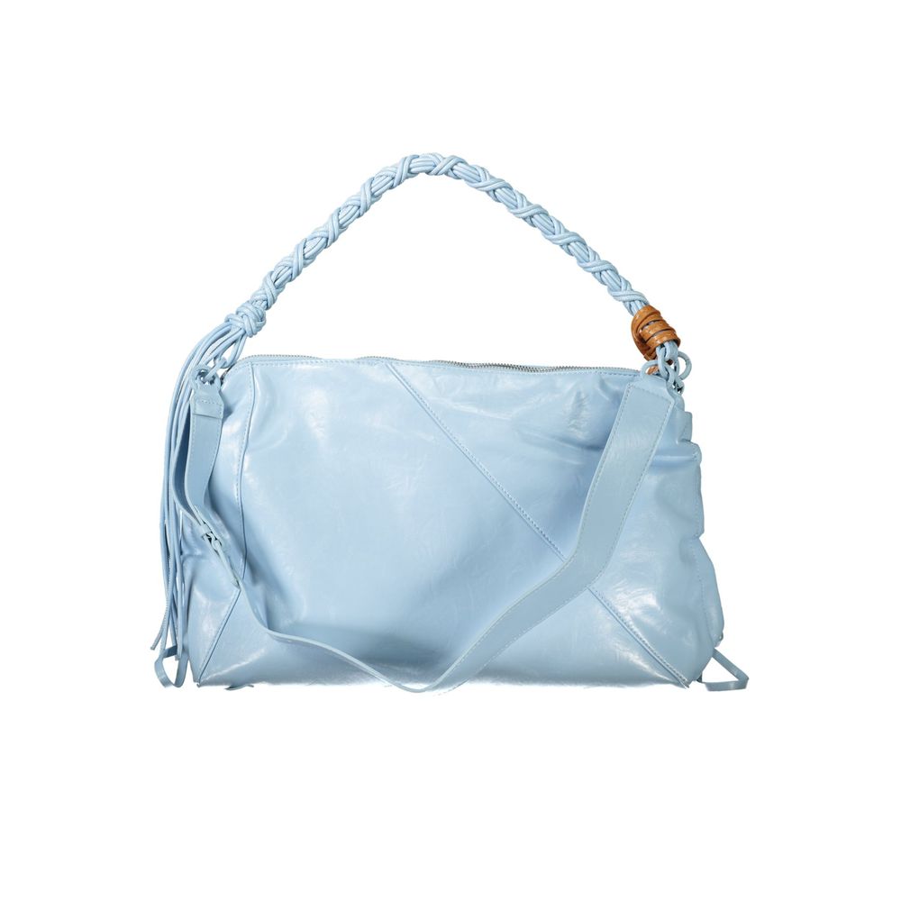 Handtasche aus Polyurethan in Azzurro für Damen