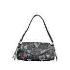 Schwarze Polyester Damentasche