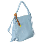 Handtasche aus Polyurethan in Azzurro für Damen