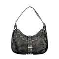 Schwarze Mini-Tasche aus Polyurethan für Damen