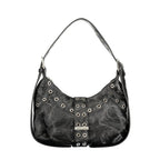 Schwarze Mini-Tasche aus Polyurethan für Damen