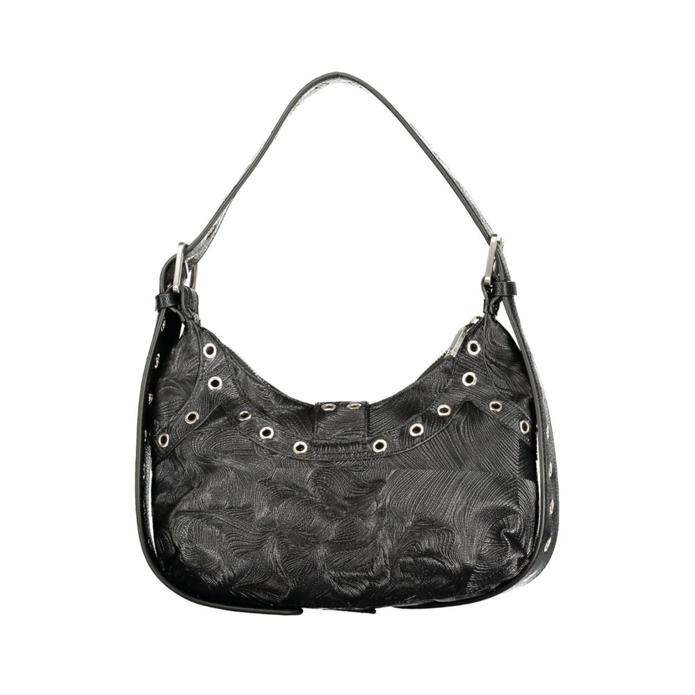 Schwarze Mini-Tasche aus Polyurethan für Damen
