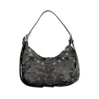Schwarze Mini-Tasche aus Polyurethan für Damen