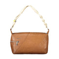 Schultertasche aus Polyurethan in Marrone für Damen