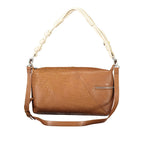 Schultertasche aus Polyurethan in Marrone für Damen