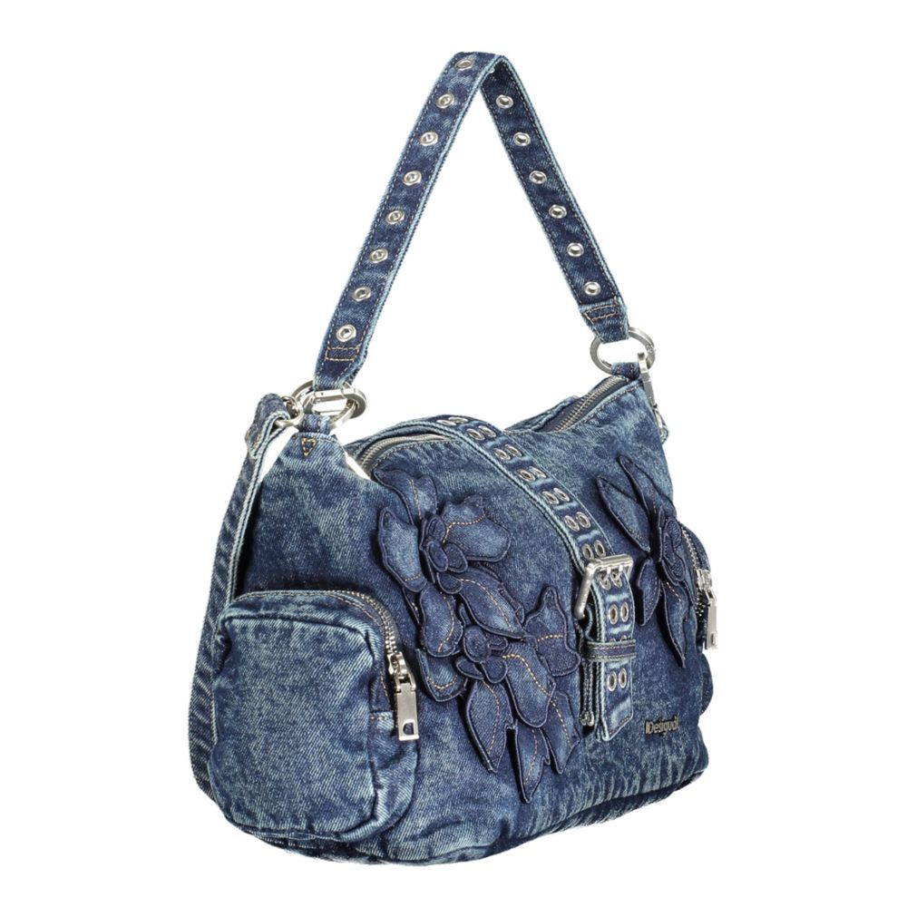 Blaue Baumwolltasche für Damen