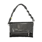 Schwarze Damen-Handtasche aus Polyurethan
