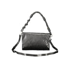 Schwarze Damen-Handtasche aus Polyurethan