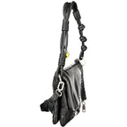 Schwarze Damen-Handtasche aus Polyurethan