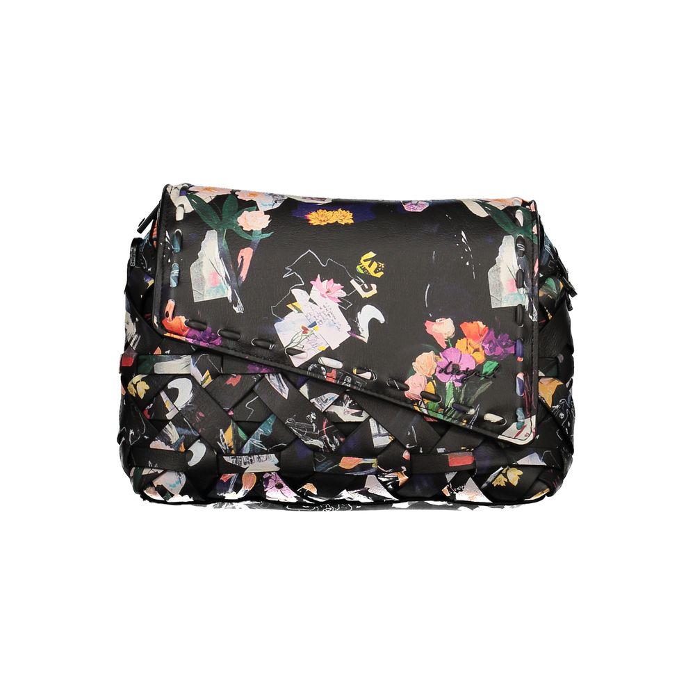 Schwarze Damen-Handtasche aus Polyurethan