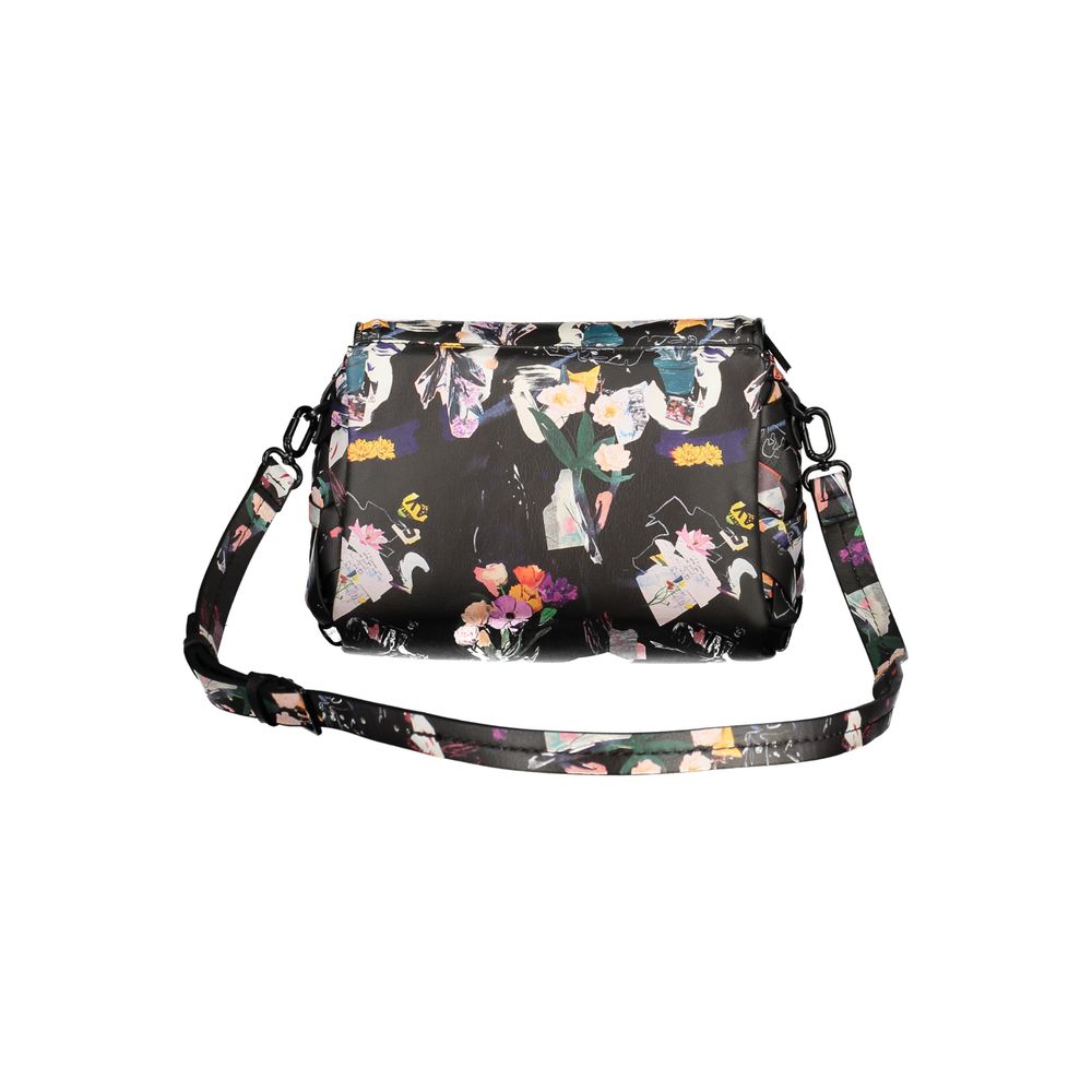 Schwarze Damen-Handtasche aus Polyurethan
