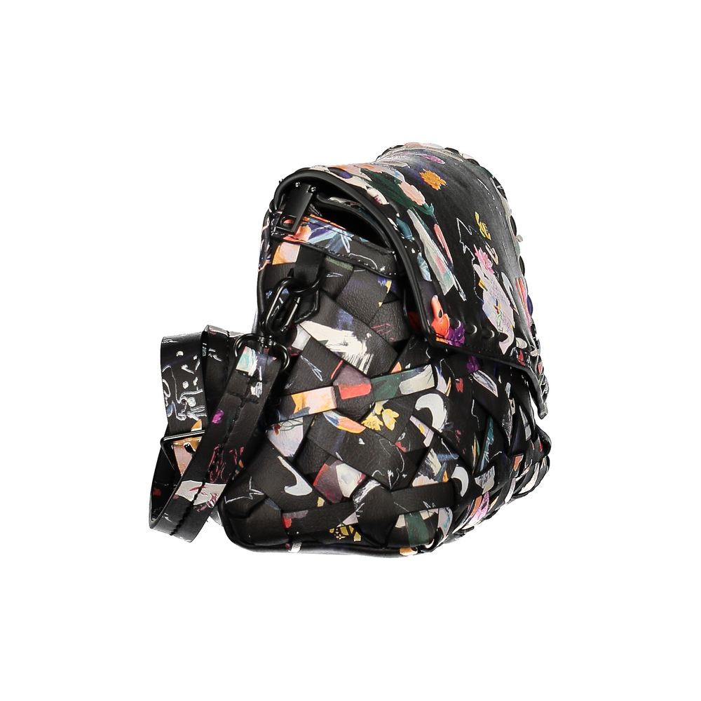 Schwarze Damen-Handtasche aus Polyurethan