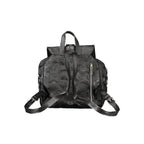 Schwarzer Rucksack aus Polyurethan für Damen