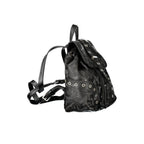 Schwarzer Rucksack aus Polyurethan für Damen