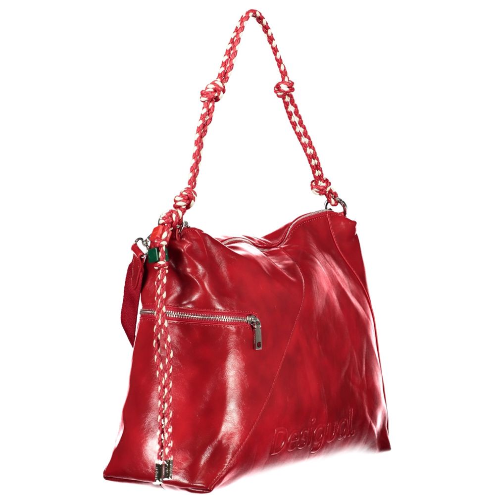 Rote Damen-Handtasche aus Polyurethan