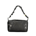 Schwarze Damen-Handtasche aus Polyurethan