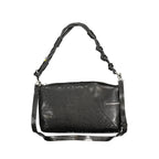 Schwarze Damen-Handtasche aus Polyurethan