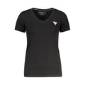 Schwarzes Baumwoll-T-Shirt für Damen