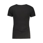 Schwarzes Baumwoll-T-Shirt für Damen
