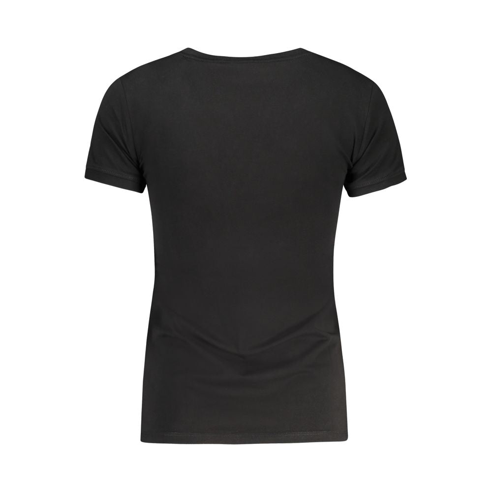 Schwarzes Baumwoll-T-Shirt für Damen